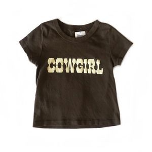 brandy melville brown cowgirl baby tee! NWT